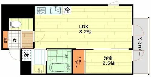 ナットレジデンス都島本通【8階】の間取り