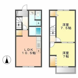 カーサオーベスト(Casa・Ovest)【1階】の間取り