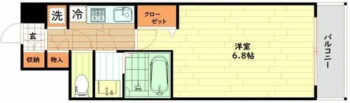 ES-Grande Minamimorimachi【6階】の間取り