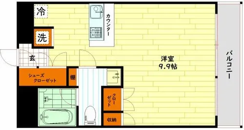 セイワパレス京橋コルティーレ【3階】の間取り