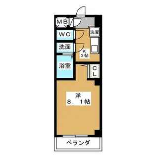 パルテ デル マーレ【3階】の間取り