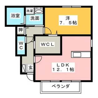 クオーレ【1階】の間取り
