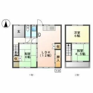 愛知県名古屋市北区辻町9丁目【一戸建】の間取り
