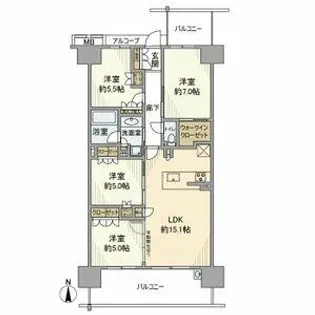 愛知県春日井市小野町2丁目【マンション】の間取り