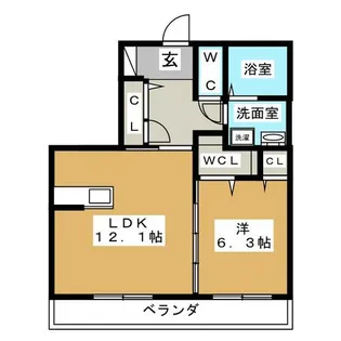 ソレイユ東味鋺【2階】の間取り