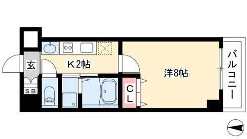 リアライズ沢下町Ⅰ【0705号室】の間取り