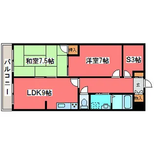 エクレール羊ヶ丘【1階】の間取り