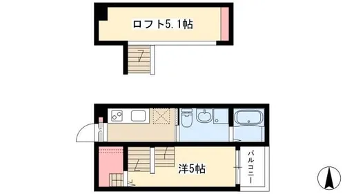 メゾンドルミナス【1階】の間取り