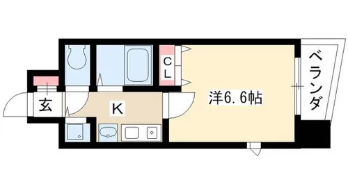 プレサンス名古屋駅前ヴェルロード【5階】の間取り