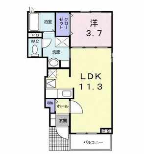 ネオハーモニー【1階】の間取り