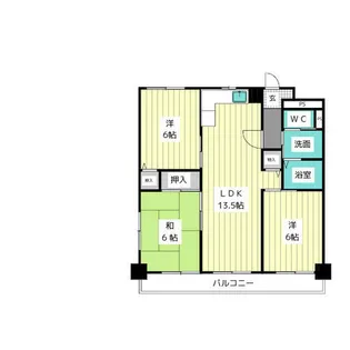 サンローヤル香坂【7階】の間取り