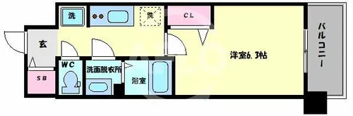 プレサンス森ノ宮THEゲート【8階】の間取り