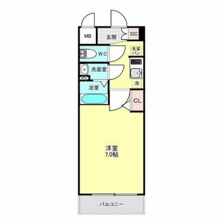 ソルテラスOSAKA弁天町クレアスト【301号室】の間取り