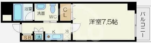 フィオレ立売堀【2階】の間取り