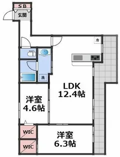 オーベル今里 south【3階】の間取り