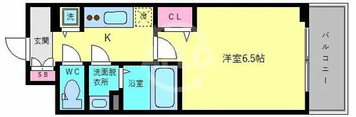 アドバンス大阪バレンシア【15階】の間取り