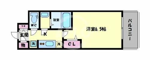 アドバンス大阪ブリアント【4階】の間取り