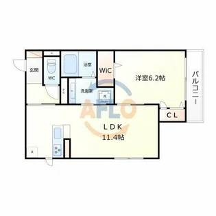 パサログランデ中安井【1階】の間取り