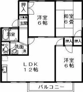 アパルトマン竜美台1【2階】の間取り