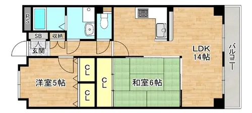 エージレス巽東【7階】の間取り