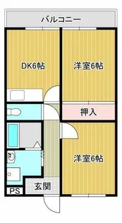 ヴィヌーベル長居【103号室】の間取り