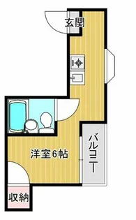 エホール東田辺【3A号室】の間取り