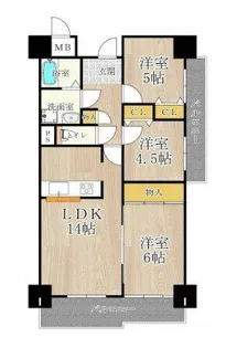 ライフ新神戸【601号室】の間取り