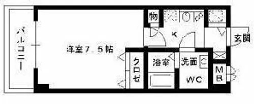 ピュアドームエクセル博多【4階】の間取り