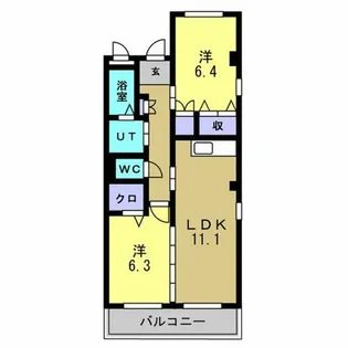 ソレイユ知多【301号室】の間取り