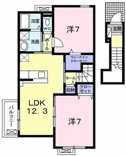 クローバー【2階】の間取り