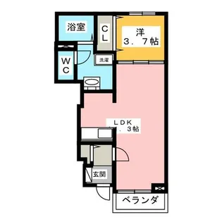 フィオーレS【1階】の間取り