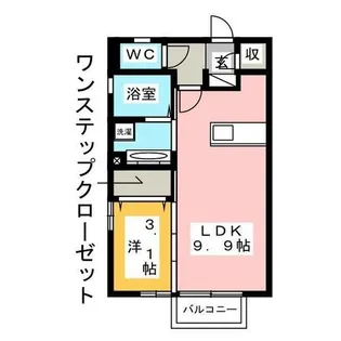 モナリエいなり B【1階】の間取り