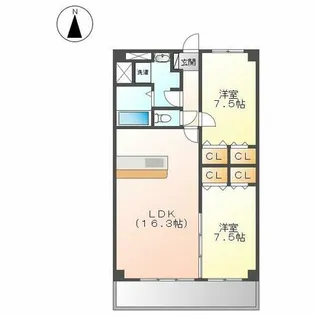 イオラニガーデンⅢ【302号室】の間取り