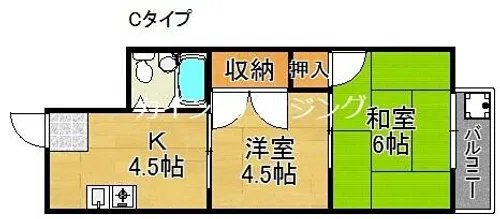 プリエールファミリー住之江御崎【5階】の間取り