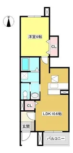 カーサフィオーレ・S【1階】の間取り