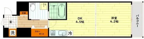 レジュールアッシュ京橋CROSSⅡ【3階】の間取り
