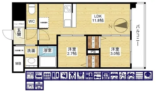 アーバングランデ新大阪【6階】の間取り