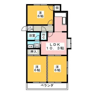 3DKの間取り画像