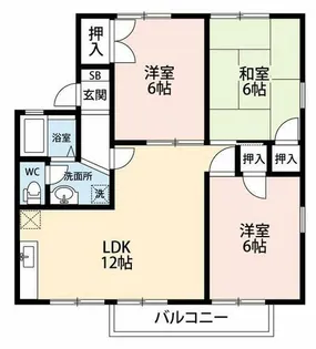 アパルトマン竜美台1【2階】の間取り