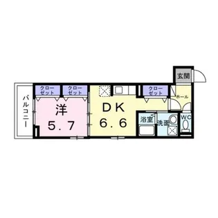ヒカルサ京都梅津東【2階】の間取り
