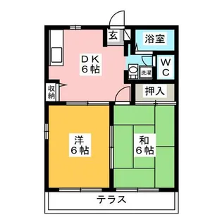 フレグランス下津ⅡA棟【1階】の間取り