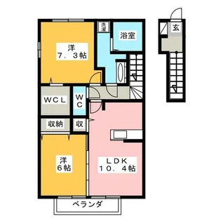 セブンスカトレア【2階】の間取り
