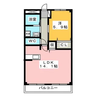 ラビアン・ローゼ【2階】の間取り