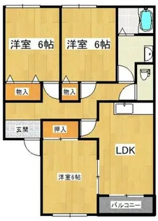 福岡県福岡市西区横浜1丁目【アパート】の間取り