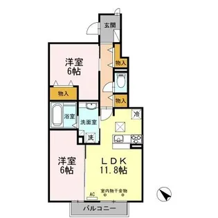グリーンフィールドM【1階】の間取り