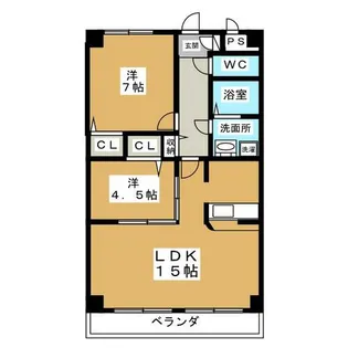サニーコート富士【2階】の間取り