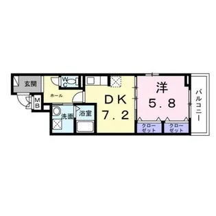 ヒカルサ京都梅津東【1階】の間取り