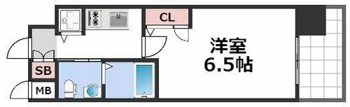 エスリード谷町六丁目【5階】の間取り