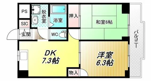 サンエコー高美【302号室】の間取り