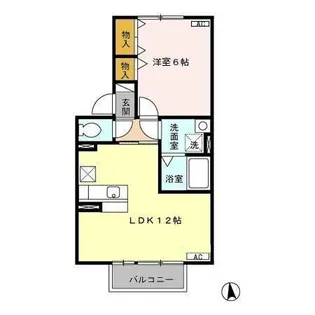 クレール天神A【1階】の間取り